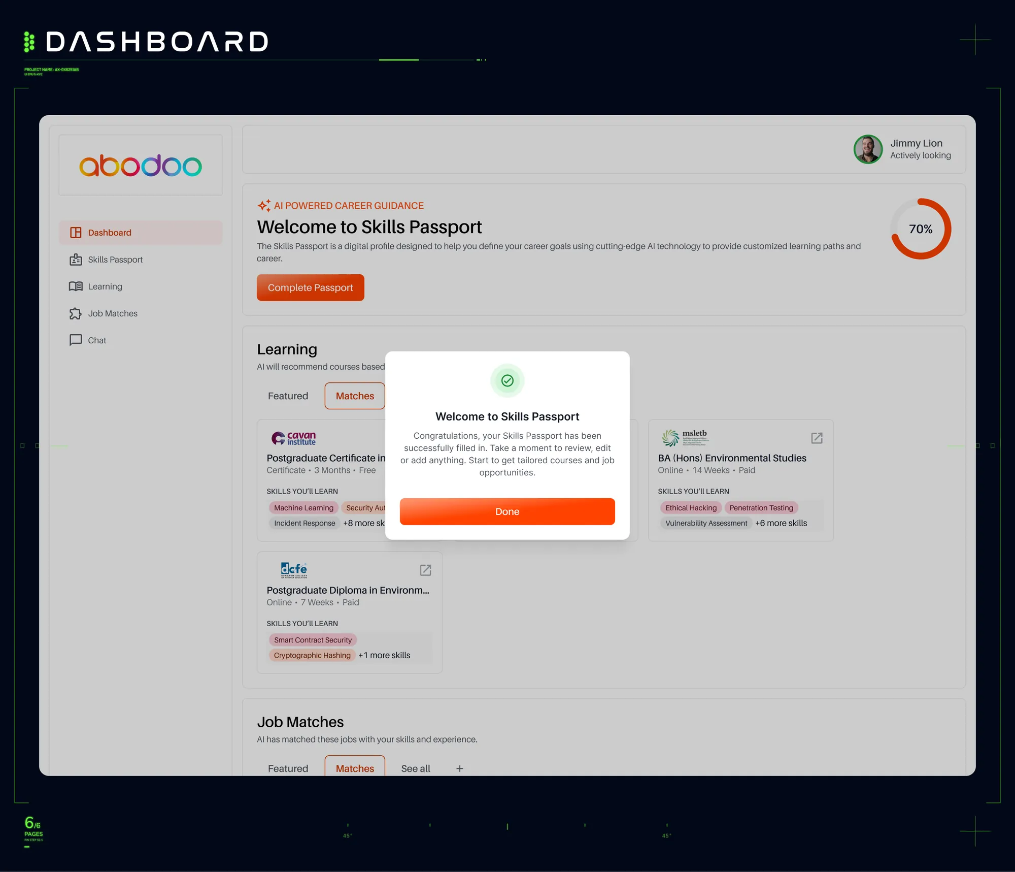 Hi-fi designs board 6 — handover documentation