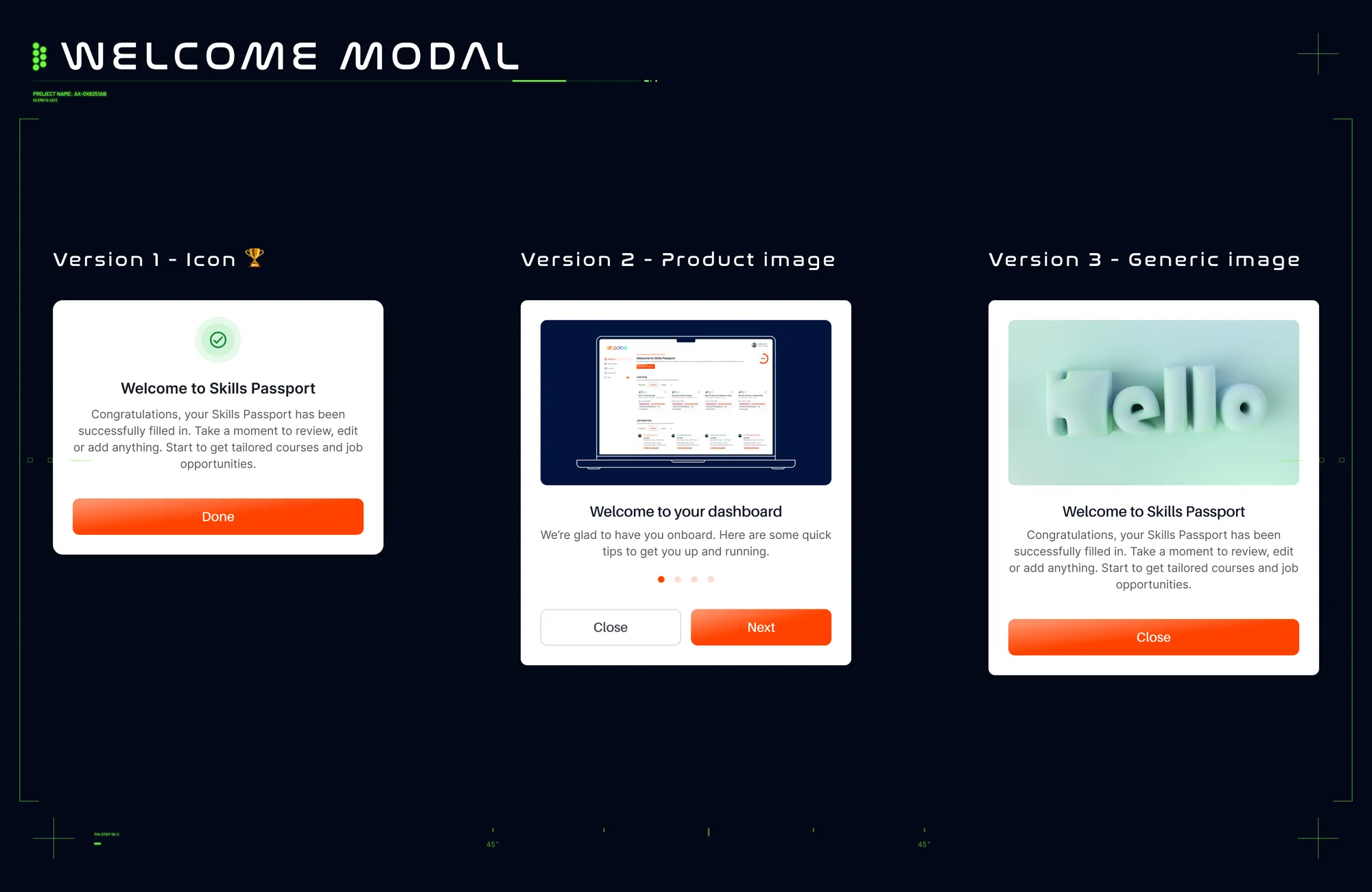 Ideation board 2 — wireframe iterations