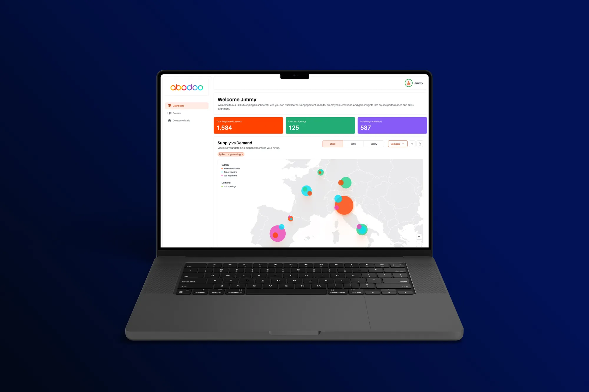 Abodoo Skills Mapping — skills gap visualisation