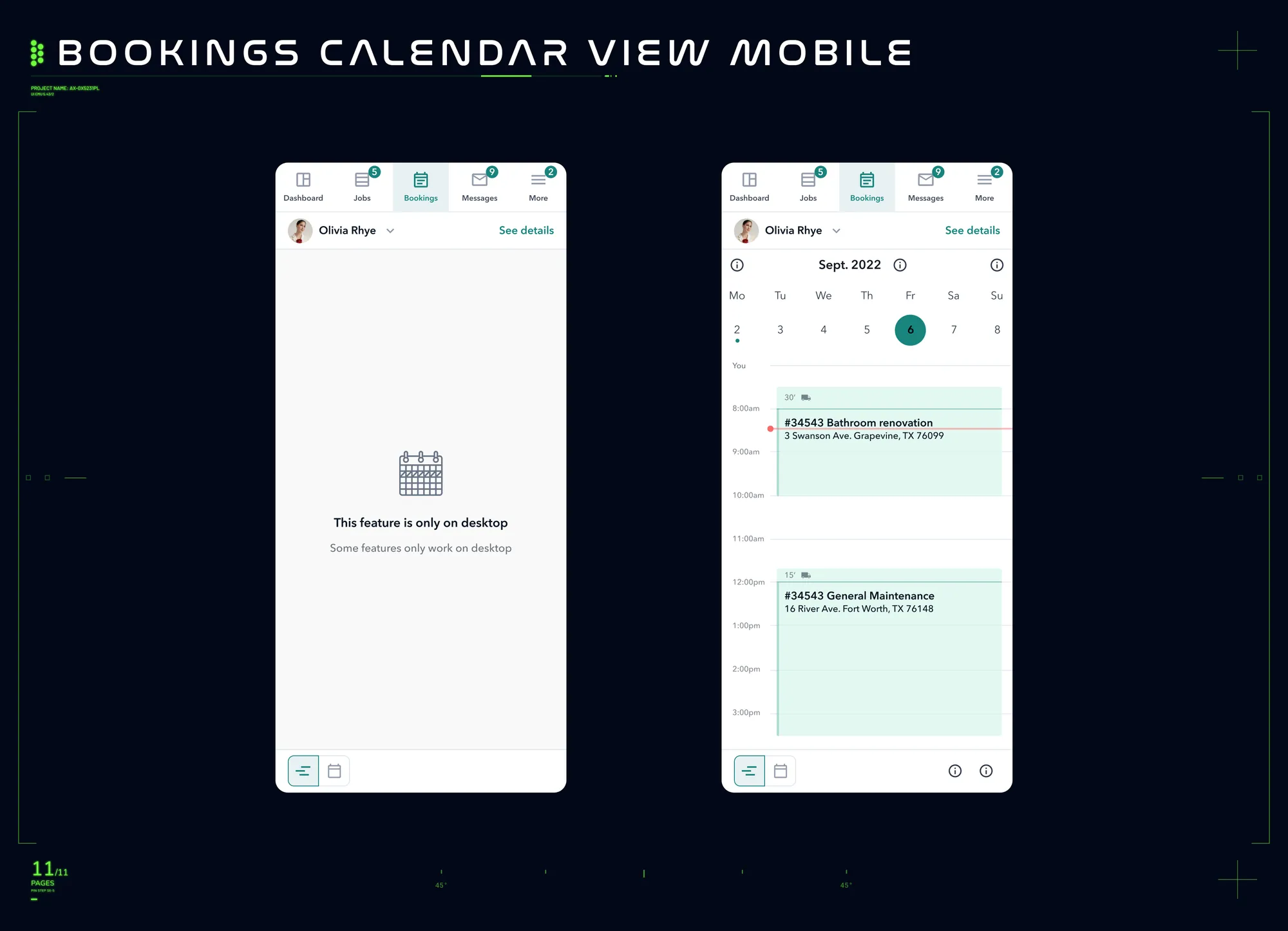 High-fidelity design 11 — future improvements explored for later phases