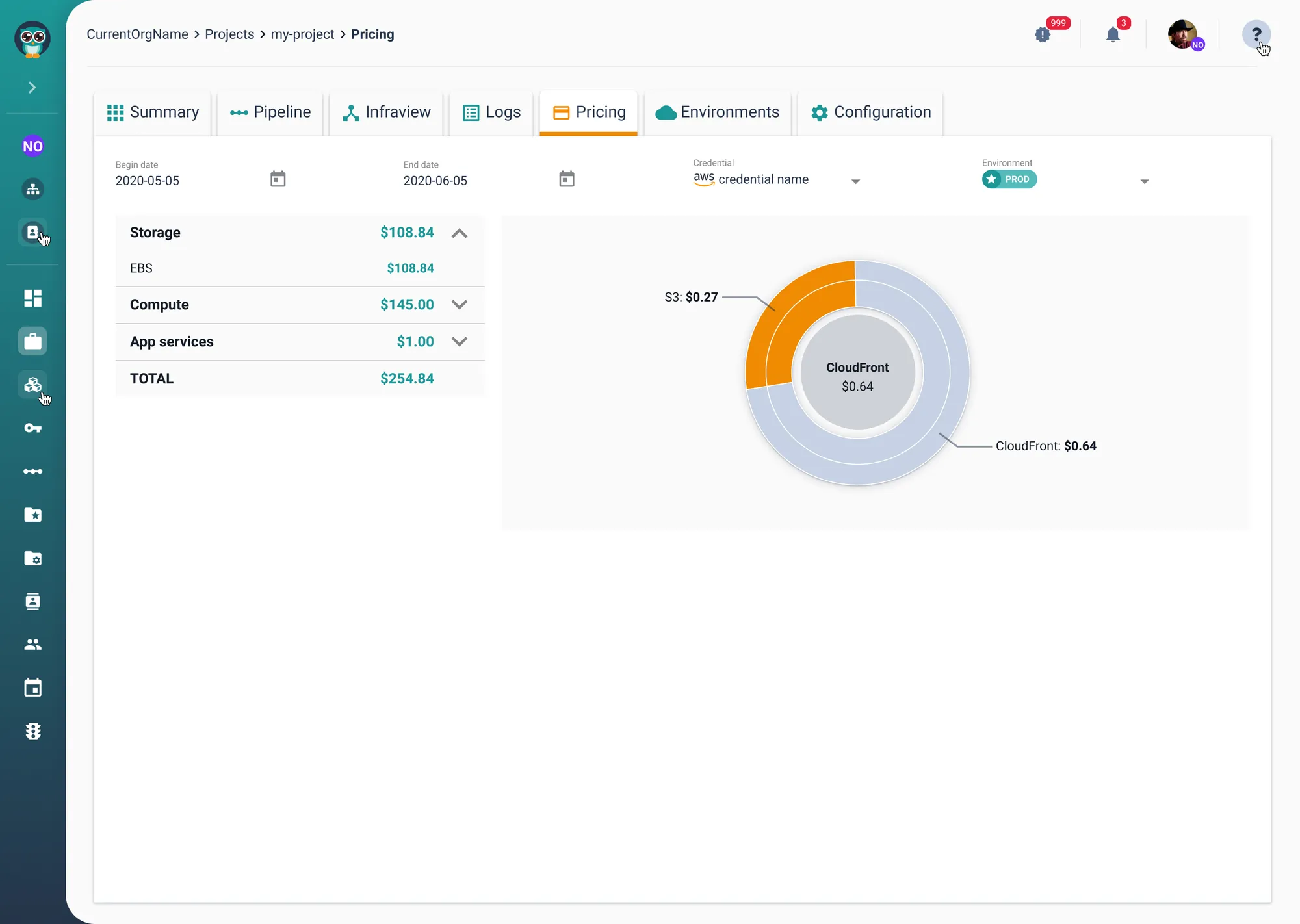 High-fidelity design — the pricing page