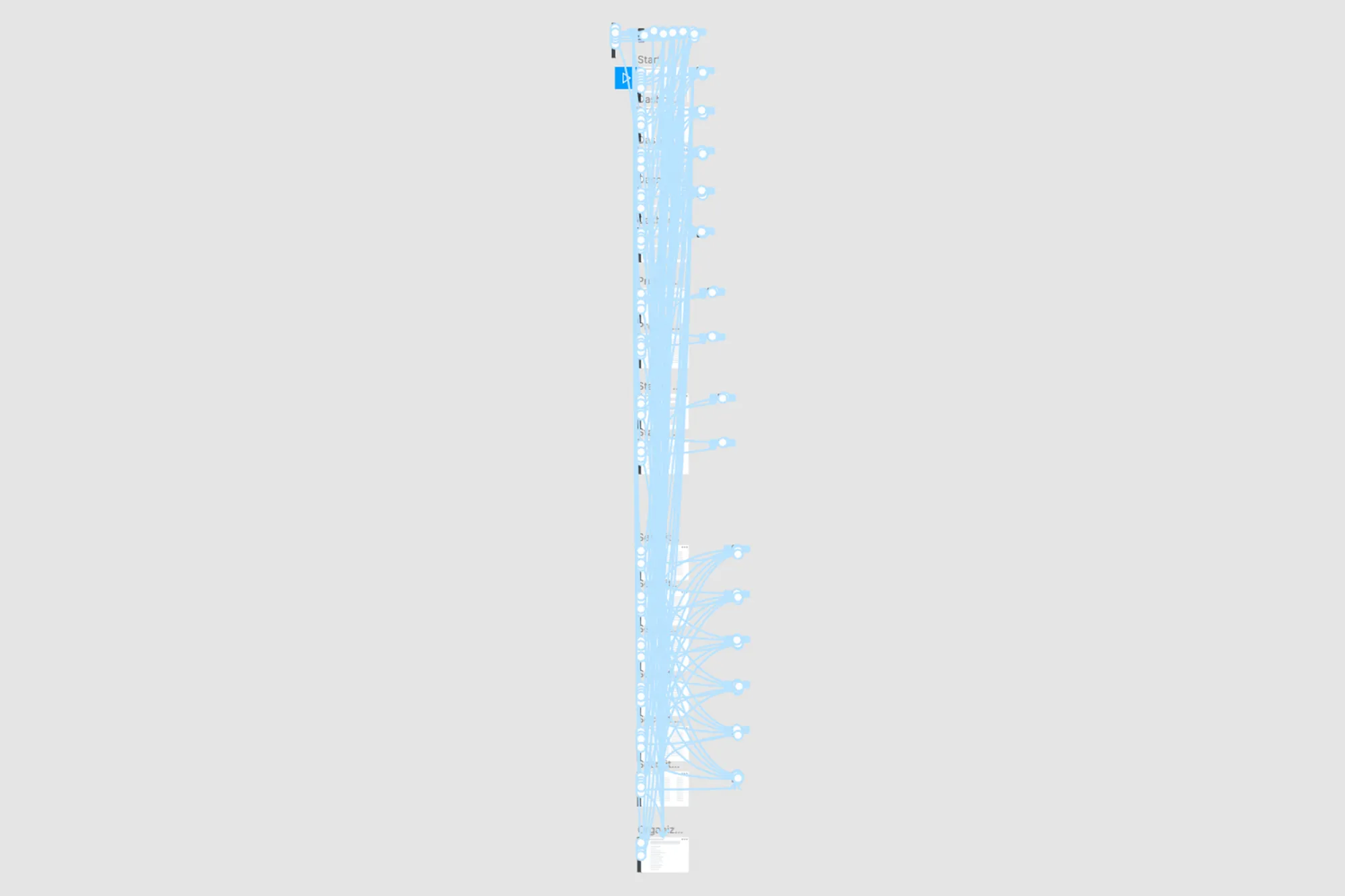 Navigation prototype 1 — dropdown variation