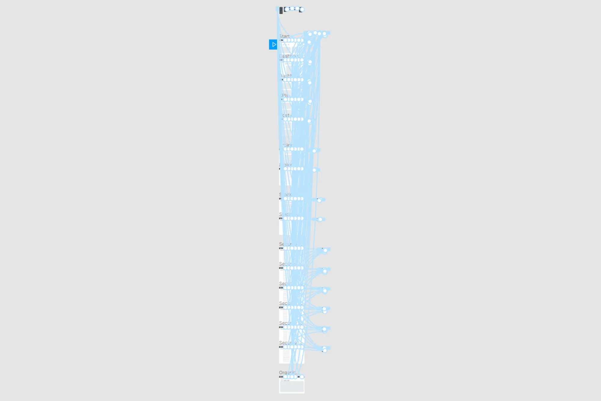Navigation prototype 3 — third menu variation tested