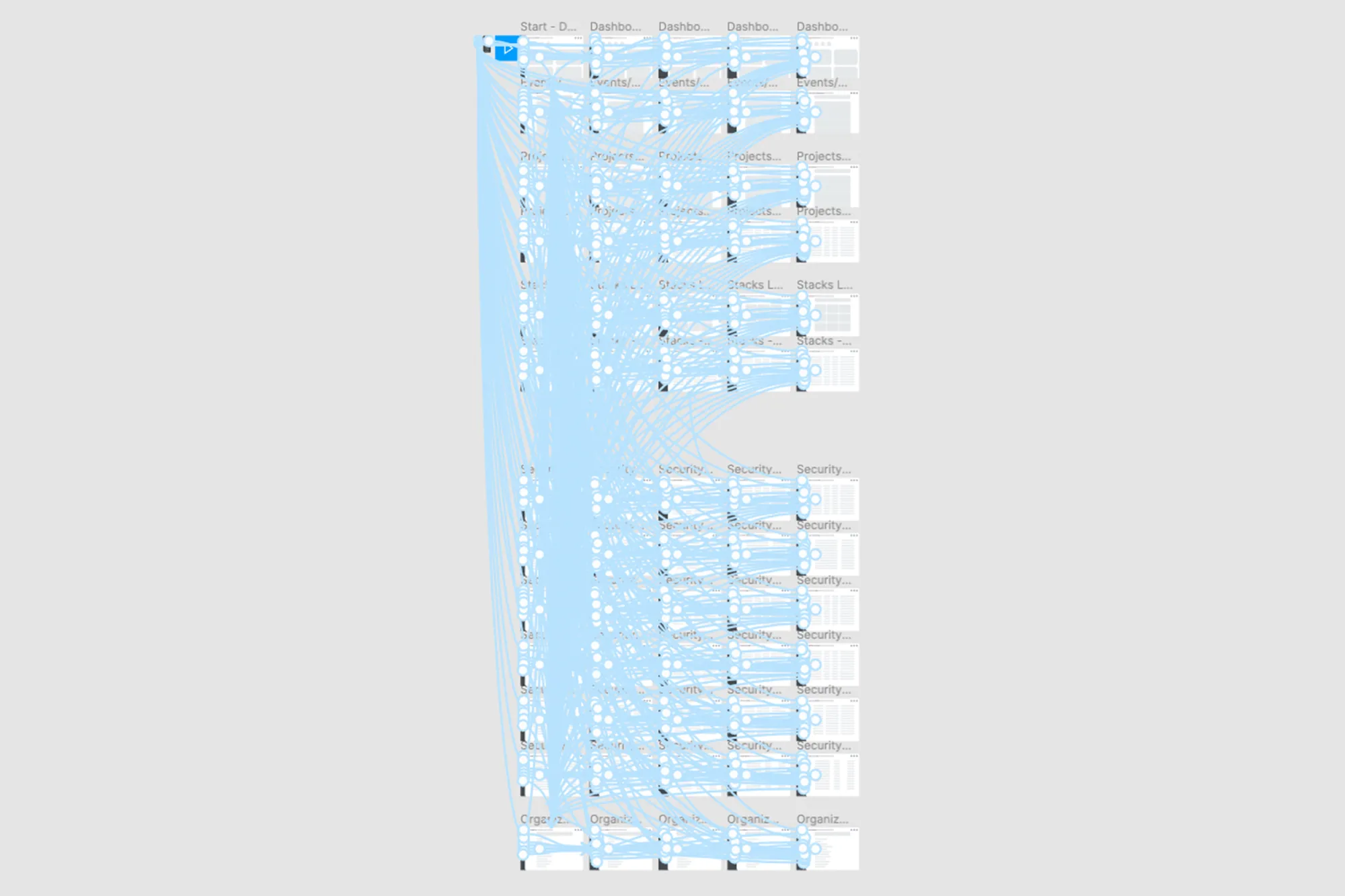 Navigation prototype 4 — fourth menu variation tested