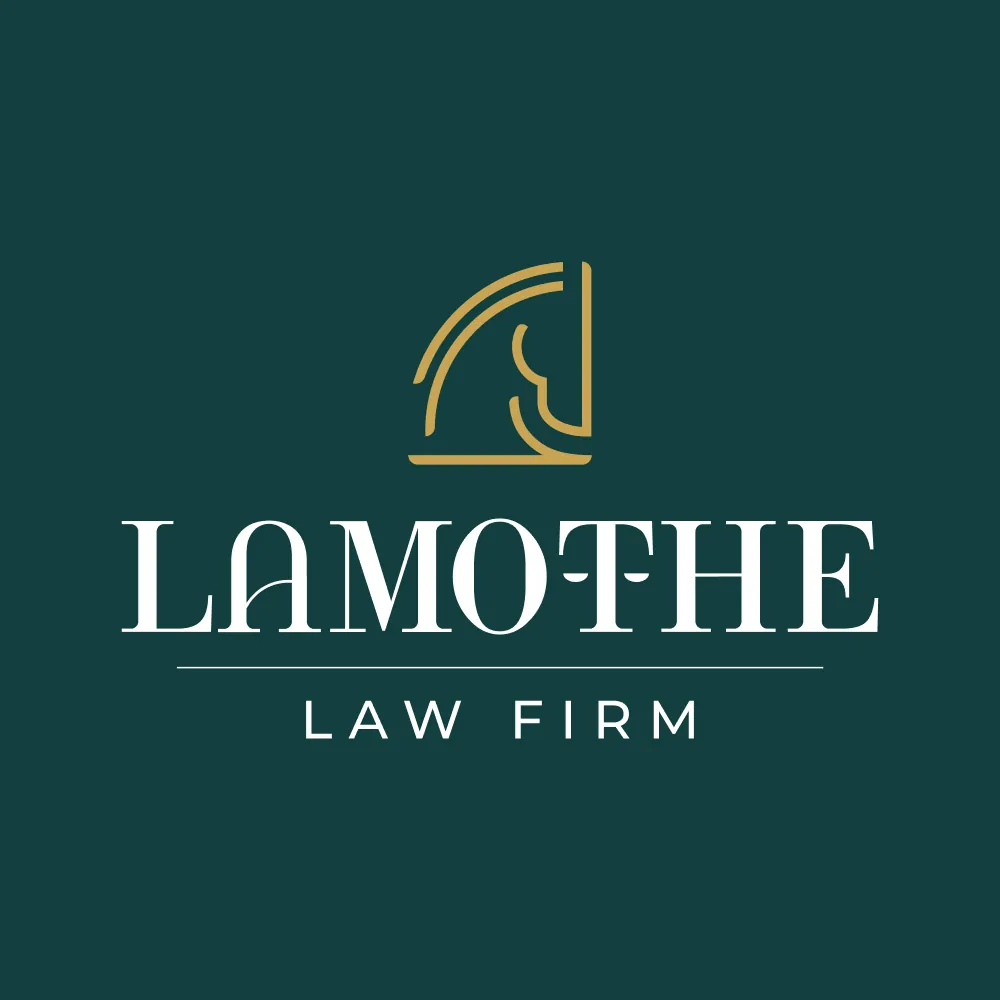 2 Lamothe Logo Vertical Green Backgrou