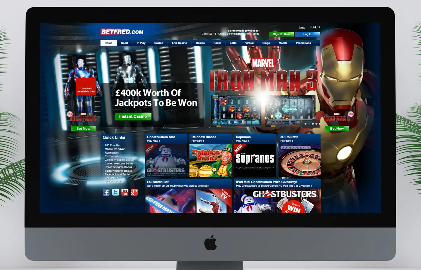 Betfred — Iron Man 3 campaign artwork