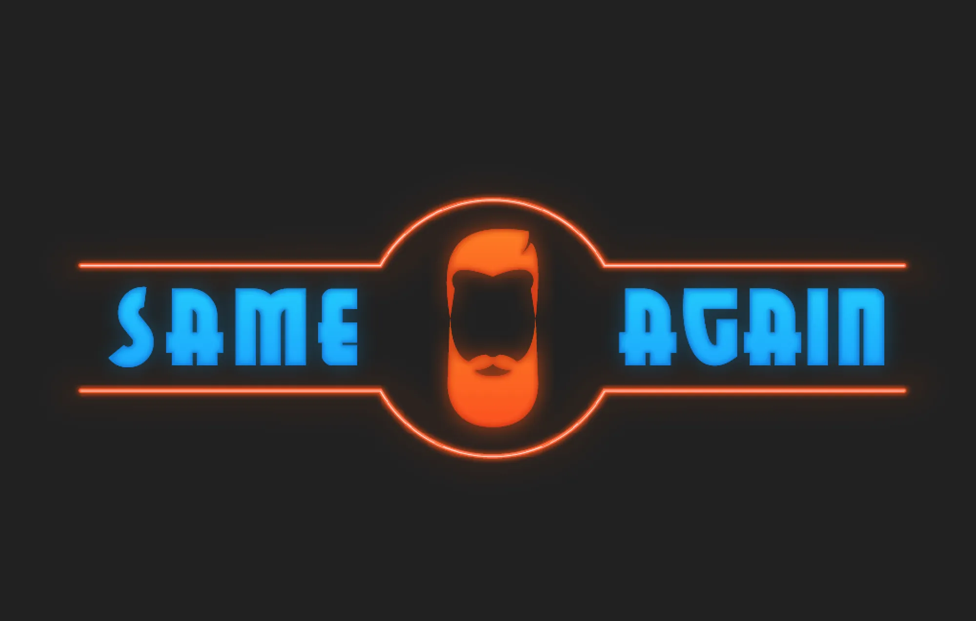 Same Again wordmark — the orange rule variant